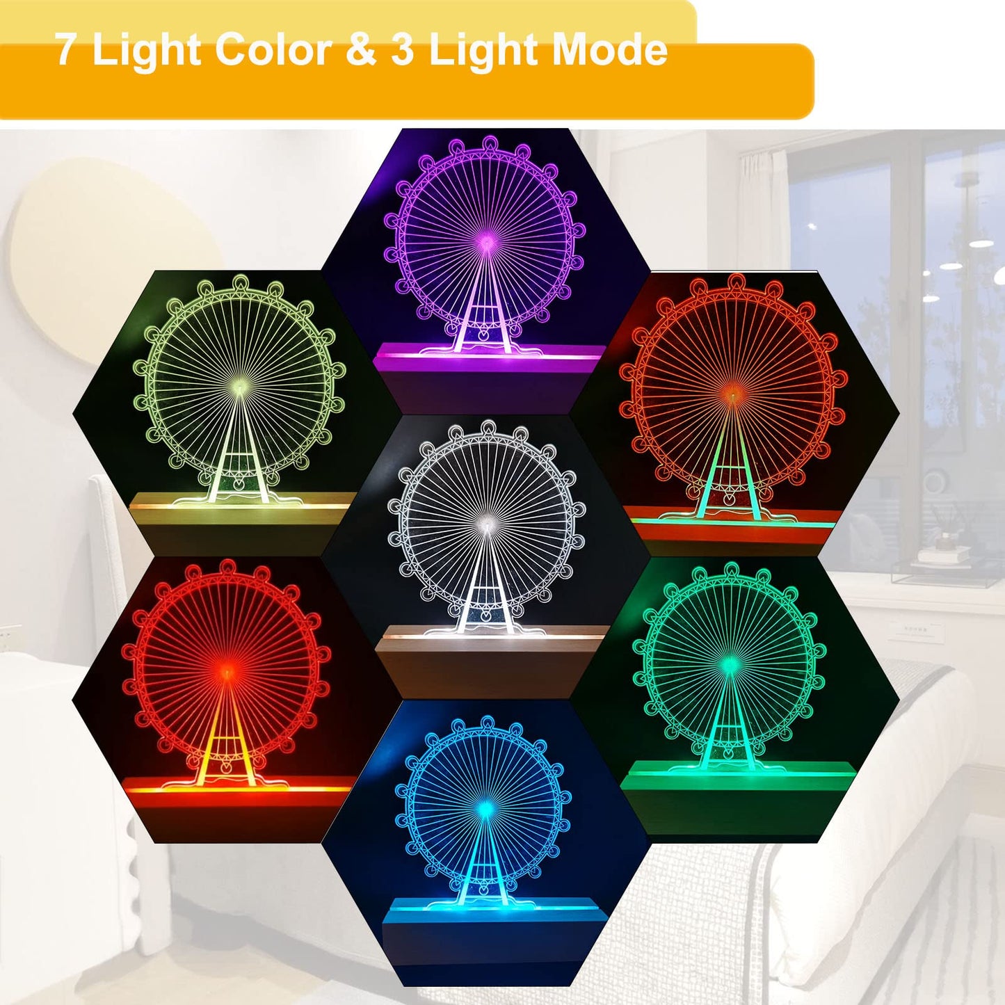 RUIITEN 9.45 inch Rectangle Display Pedestal, Colorful Rectangle Led Lights Display Base, Crystal Wooden Lighted Base Stand for Acrylic, Crystal, Night Light, Glass Resin Art