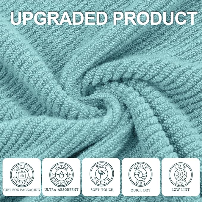 Wash Cloths for Your Face, 6 Pack Large 13"x13"