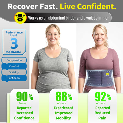 BLITZU Umbilical Hernia Belt for Men & Women, Abdominal Binder Adjustable Truss Support with 2 Compression Pads for Naval, Ventral, Incisional, Epigastric, Belly Button Hernias, Pre Post Surgery L-XL