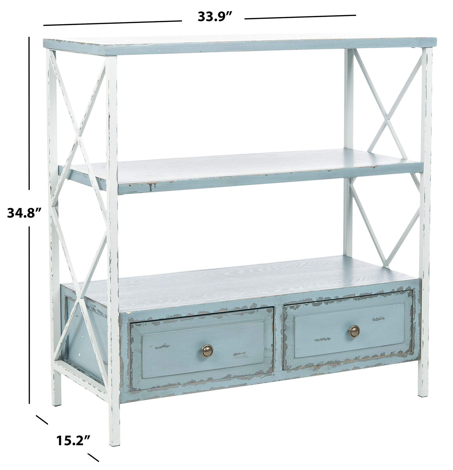 Safavieh American Homes Collection Chandra Pale Blue and White Smoke Console Table