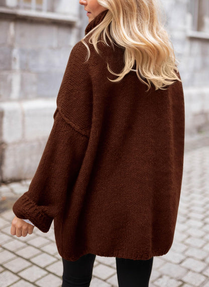 PRETTYGARDEN Oversized Sweaters for Women 2025 Chunky Turtleneck Sweater Fall Clothes Long Sleeve Tops Winter Clothing