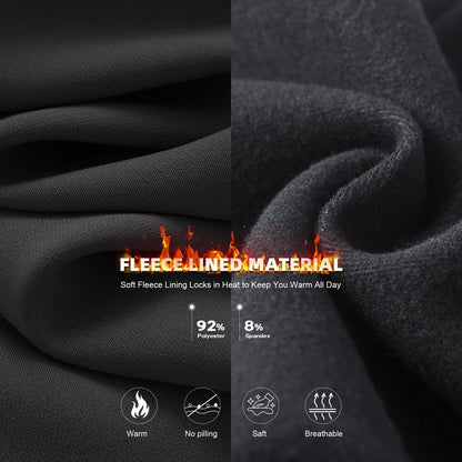 Hi Clasmix Fleece Lined Leggings Women - Seamless Thermal Winter High Waisted Tummy Control Thick Warm Yoga Pants