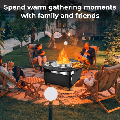 40-Inch Fire Pit Surround for Solo Stove Surround, 360° Safety Protection for Solo Stove Bonfire Accessories, Rust-Resistant Metal, Resistant to High Temperatures, Inner Diameter of 24 Inches