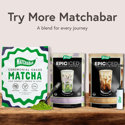 Matchabar Matcha Powder (80g) - Ceremonial Grade Authentic Japanese Matcha Green Tea Powder - Matcha Green Tea Powder Harvested in Japan - Matcha Tea Powder Latte - Zero Sugar, Vegan & 0 Calories