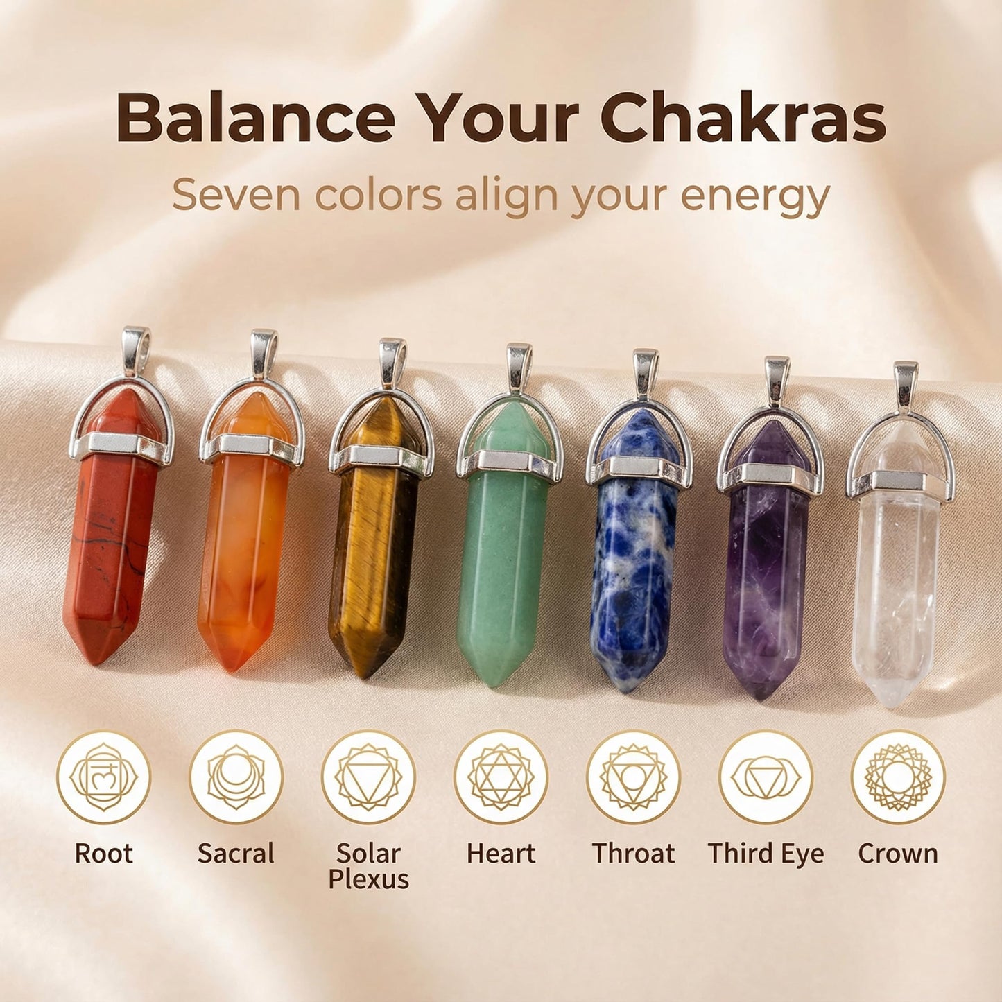 Cmidy Crystal Pendants 14pcs Bullet Shape Healing Pointed Chakra Pendants Sugilite Quartz Crystal Stone Charm for Necklace Jewelry Making Balance Spiritual Reiki