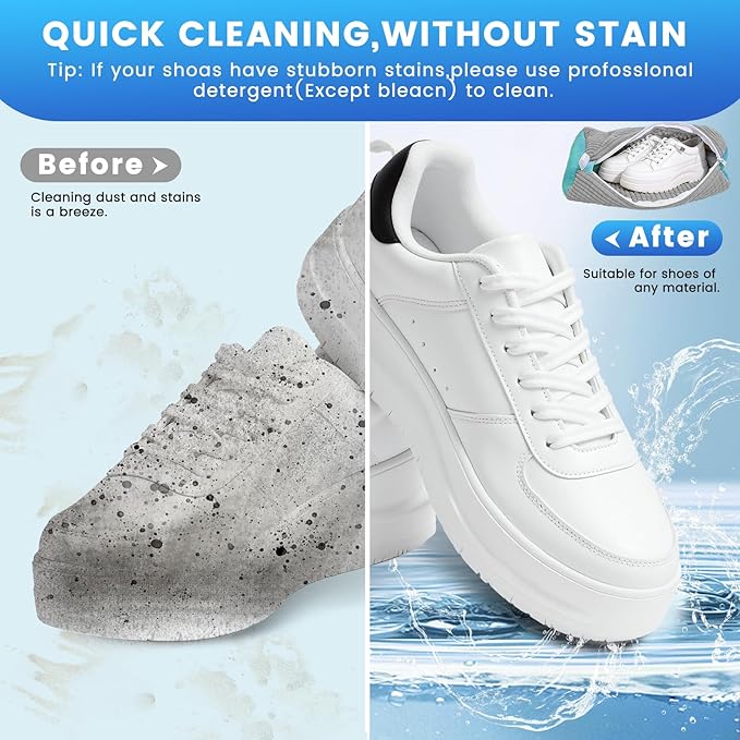 2PCS Shoe Washing Machine Bag, Laundry Bags Durable Zipper