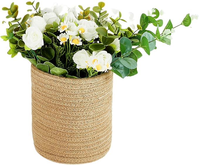 2pack Small Hanging Basket-Cotton Rope Wall Basket