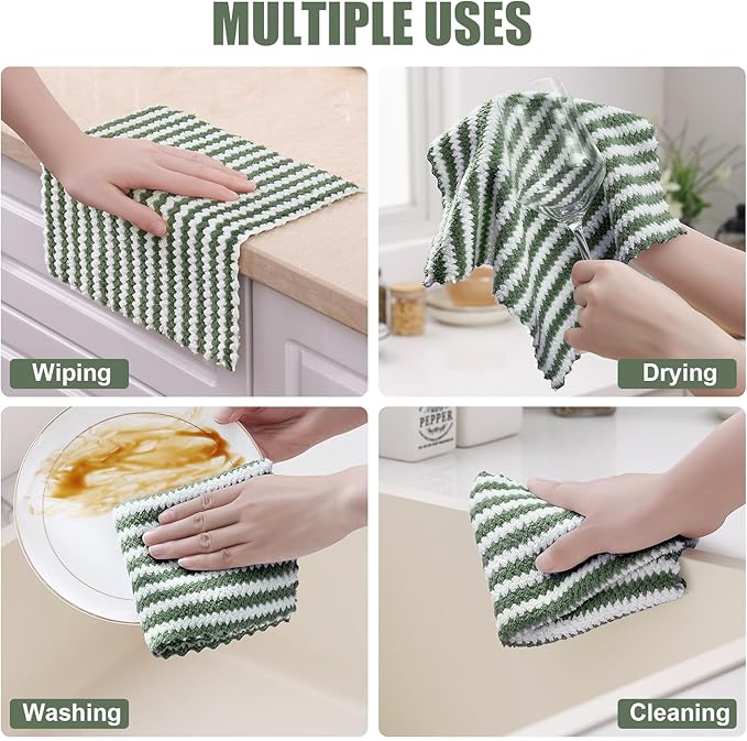 Homaxy 18 Pack Kitchen Dish Cloths, Ultra Soft and Absorbent Dish Towels