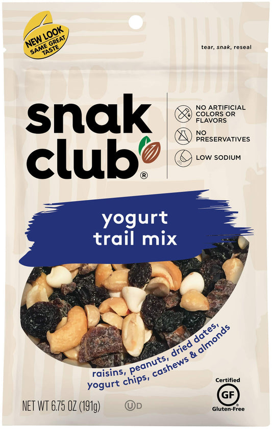 Snak Club Yogurt Nut Trail Mix, 6.75 Ounce Resealable Bag