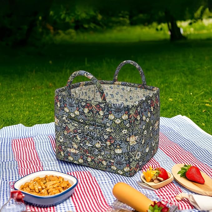 Quilted Fabric Storage Baskets