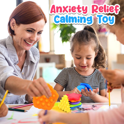 Squishy Sensory Toys for Kids Toddlers: Super Soft & Textured Sensory Fidget Toy for Autistic Children Special Needs | Stress Calming Toys for Kids | Baby Stocking Stuffers Fidget Toy for Autism, ADHD