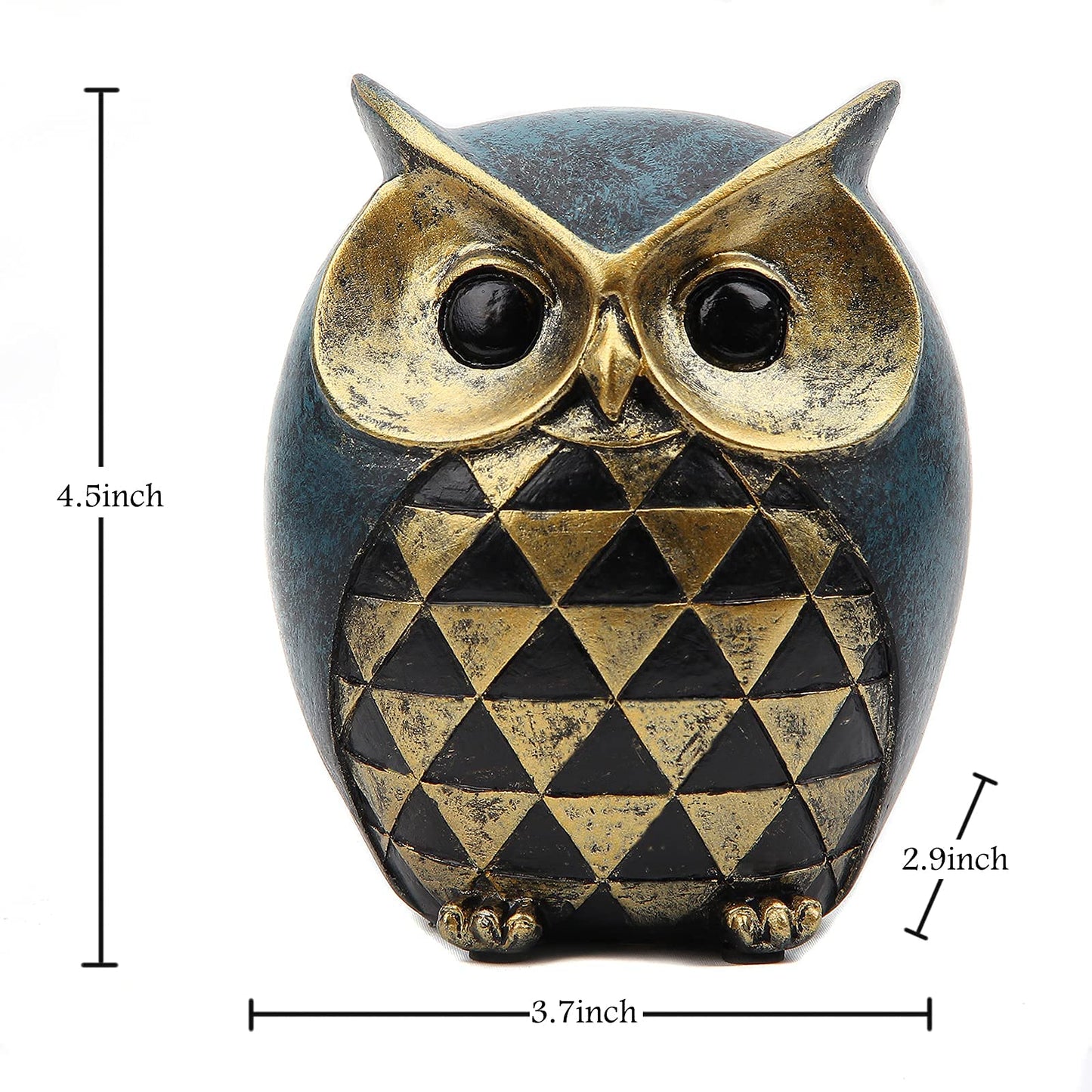 Leekung Owl Statue Home Decor - Owl Figurines for Bookshelf, Bedroom, Living Room, Office & TV Stand Decorations - Animal Sculptures Gift for Bird Lovers