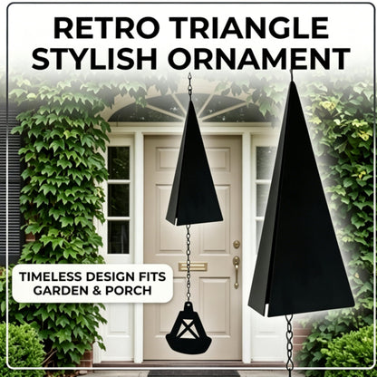 CJFNDFA Outdoor Wind Chimes with Marine Bell & Wind Direction Three-Tone Triangle Wind Bells for Garden,Patio or Porch Decor,Weather-Resistant Iron Windbell Decorations