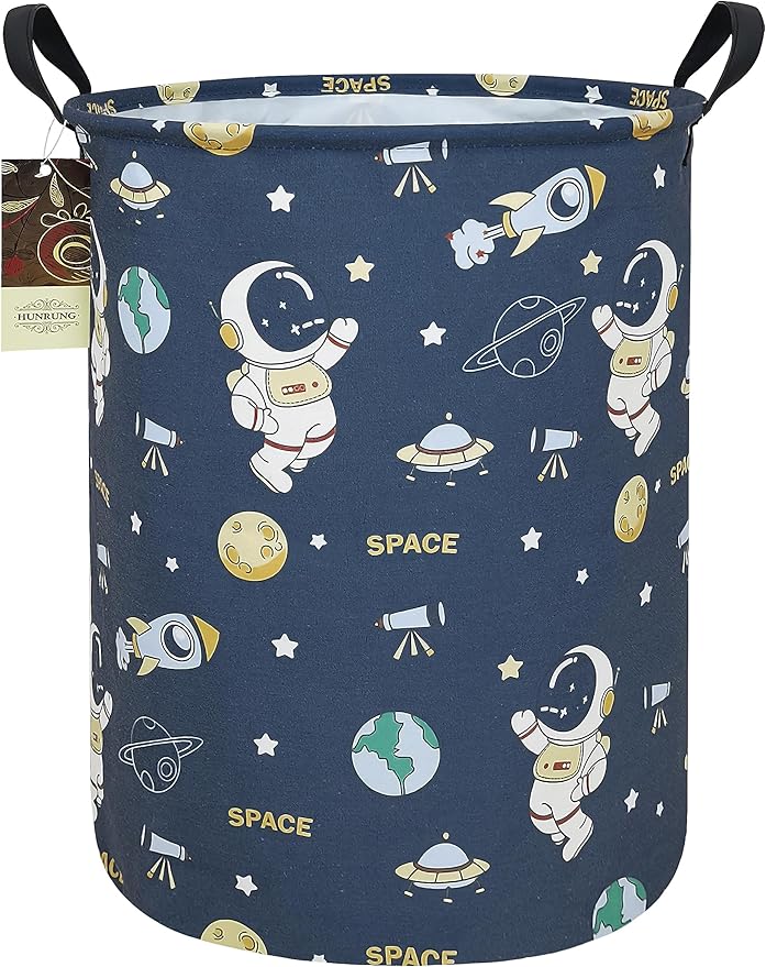 HUNRUNG Laundry Hamper, Large Canvas Fabric Lightweight Storage Basket Toy