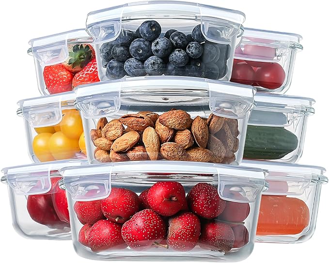 HOMBERKING Glass Food Storage Containers