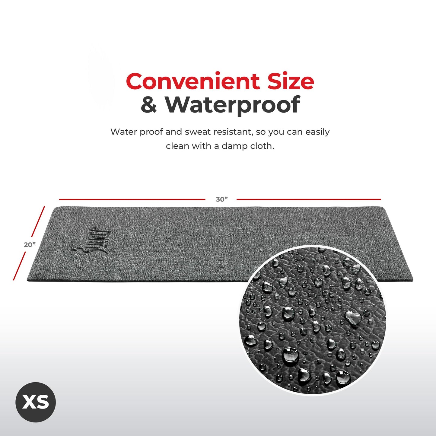 Sunny Health & Fitness Home Gym Mat Floor Protection Non Slip Foam Pad for Treadmill, Bike, Elliptical, Workout, Fitness & Exercise Equipment - Available in 4 Size Options