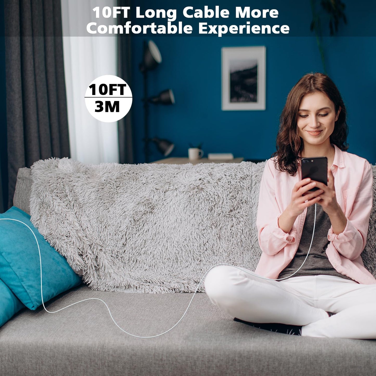 Fast Charger iPhone,i Phone Charge Cable,3Pack iPhone Charger Fast Charging 6Foot Phone Charging USB C Charge Adapter 6FT Type C to Lightning Cable for iPhone 14 Pro Max/14 Plus/13/12 Mini/11/10/XS/SE