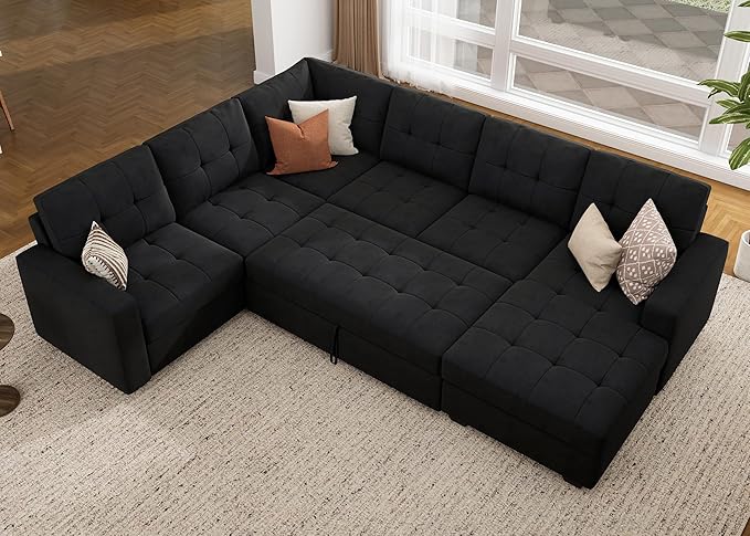 HONBAY Sectional Sleeper Sofa