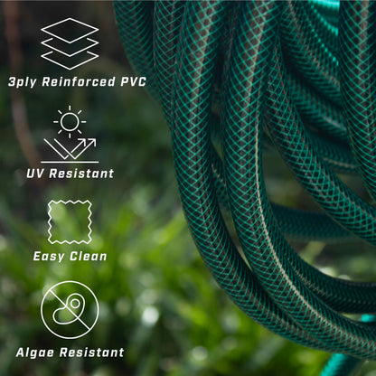 Faithfull 30M (98ft) Reinforced Hose 12.7 mm (1/2 Inch) Diameter – PVC Garden Hose Pipe