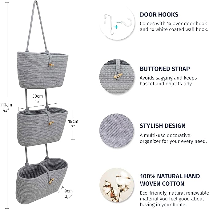 OrganiHaus 3-Tier Hanging Organizer