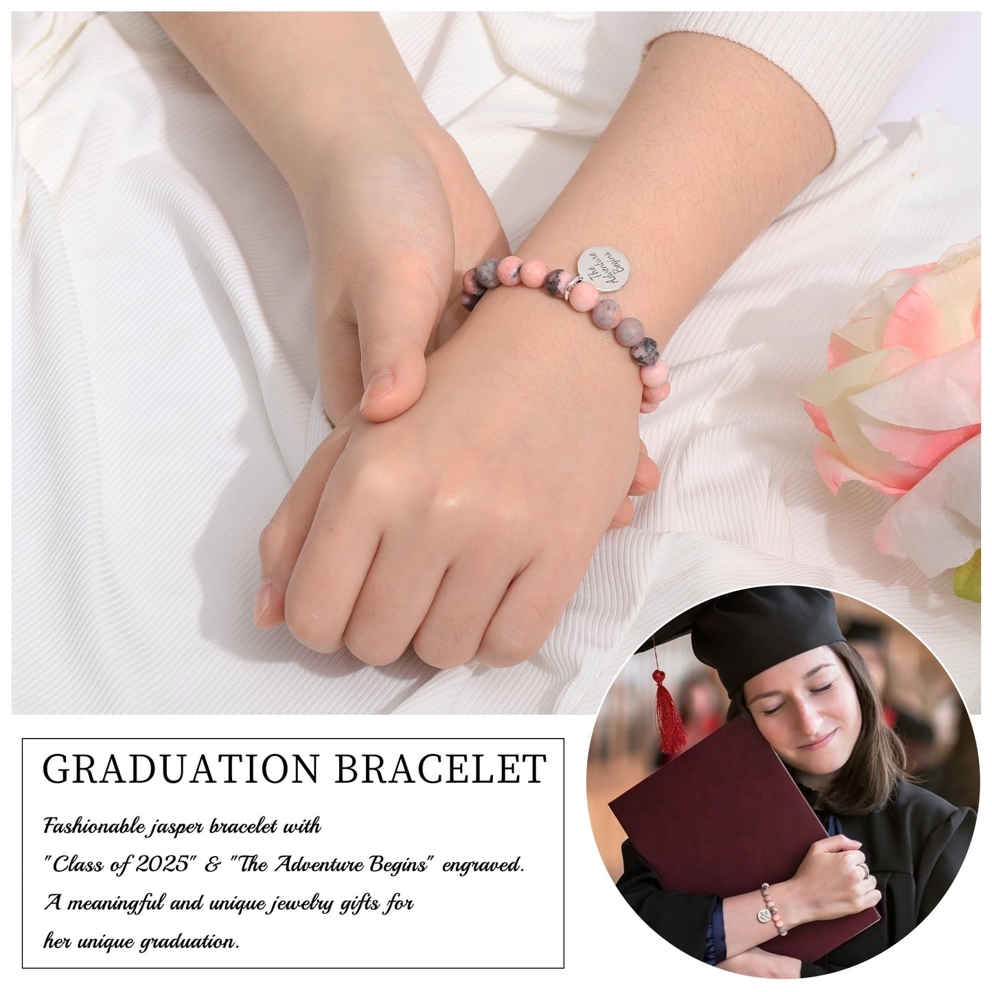 Sistble College Graduation Gifts, 2026 Graduation Bracelet Class of 2026 High School Inspirational Gifts for Women Daughter Granddaughter 8th 5th Grade Jewelry for Teens