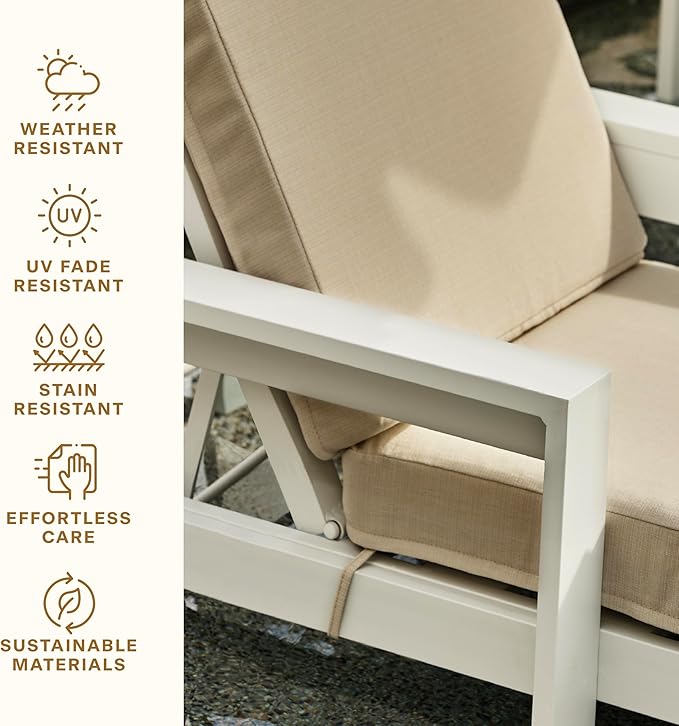 Honeycomb Outdoor Chaise Lounge Cushion