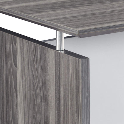 Mayline MNDS63LGS Medina Straight Edge Desk, 63"W, Gray Steel Laminate