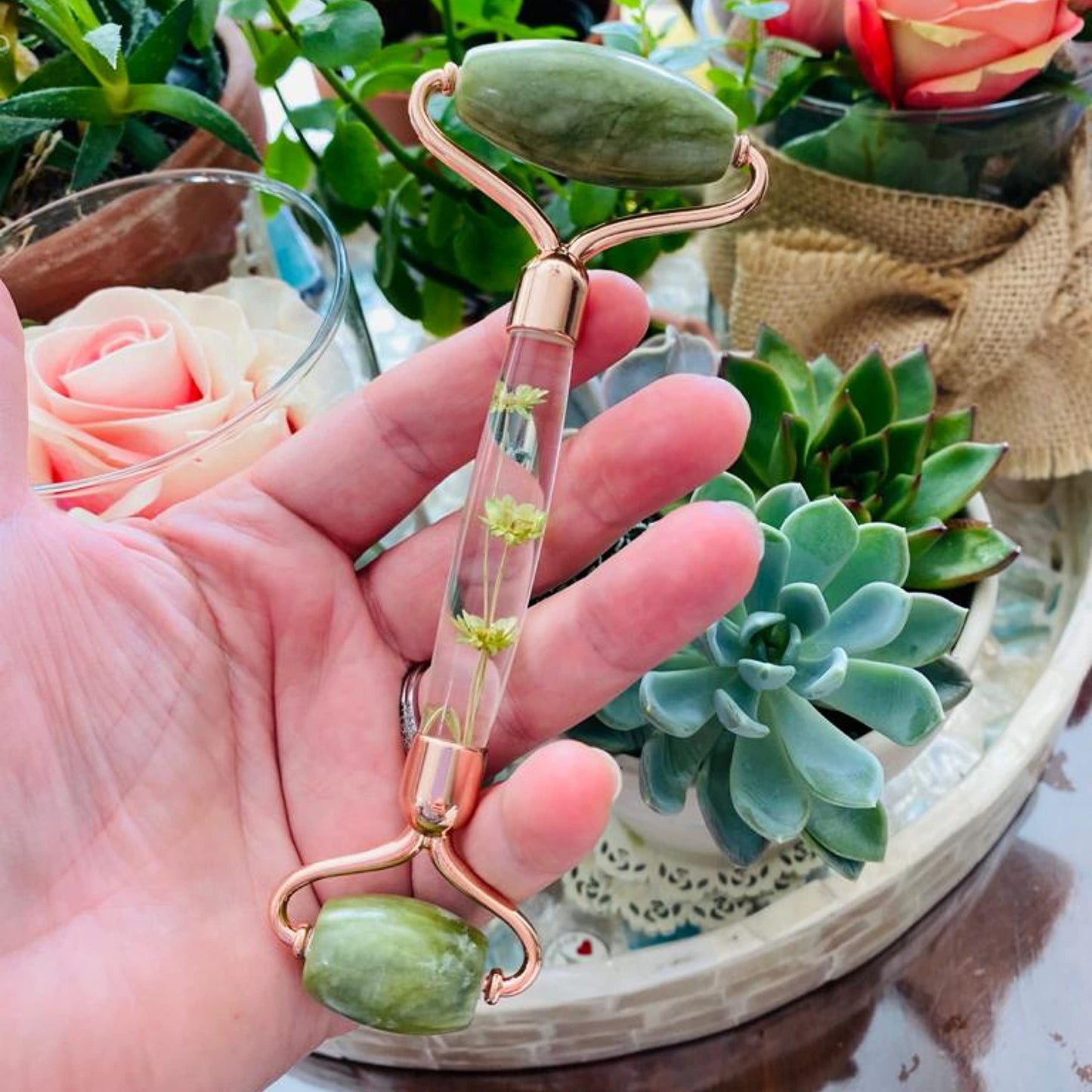 100% Authentic Jade Roller and Gua Sha Set for face I Derma Roller I Facial Tools I Real Guasha I Premium Quality I Mother's Day Gift for wife