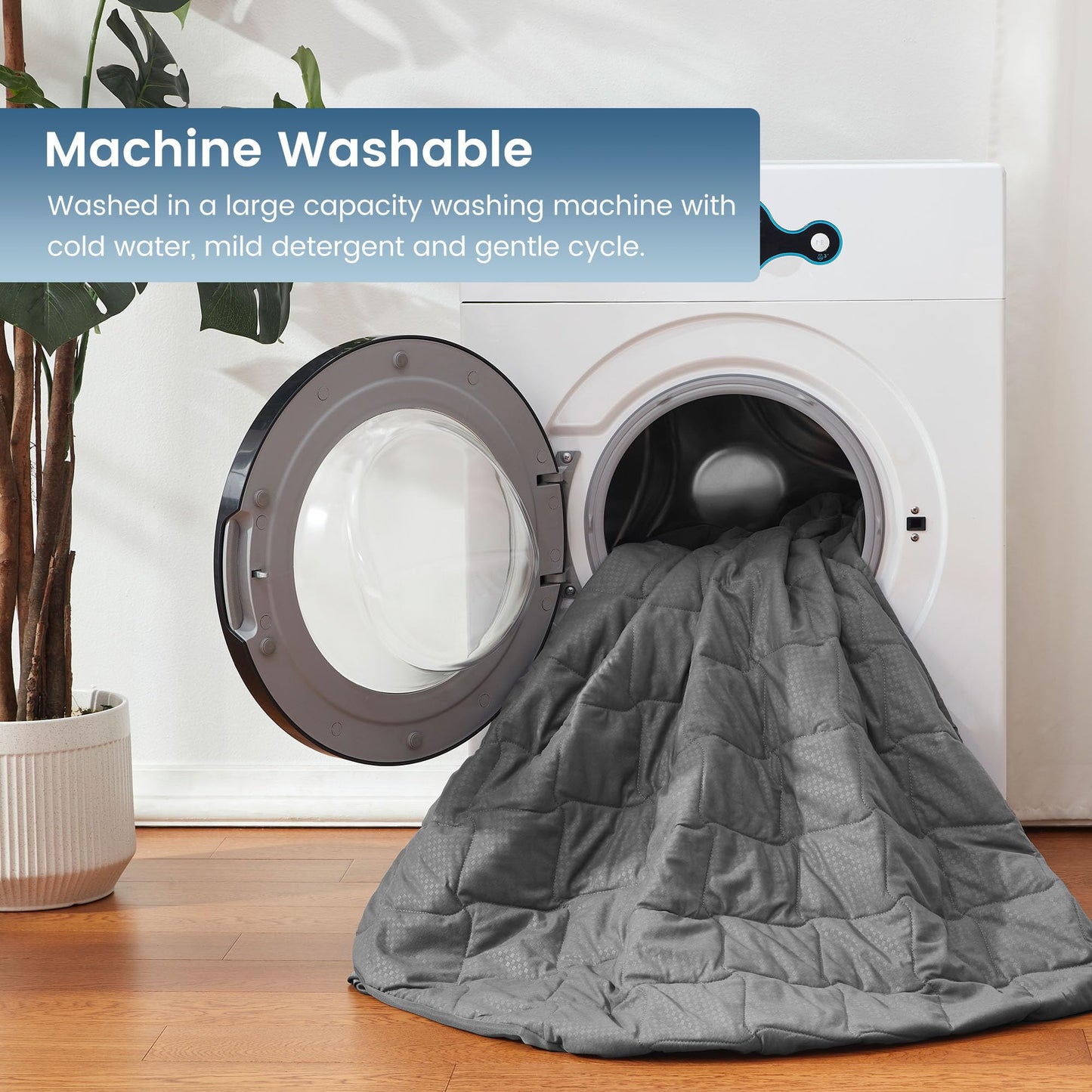 SLEEP ZONE Waterproof Mattress Protector Pad Queen Machine Washable, Breathable Mattress Topper with Deep Pockets, All-Season Use, Hotel Quality (Queen, Grey)