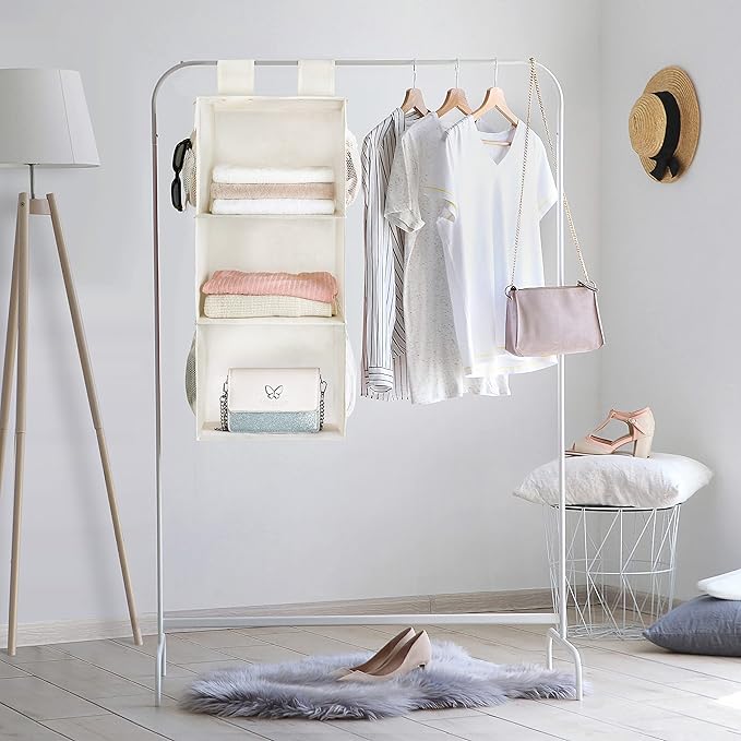 MAX Houser 3-Shelf Hanging Closet Organizer, Hanging Sweater Organizer