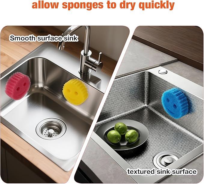 Smiley face sponge holder, kitchen Sink Caddy Organizer