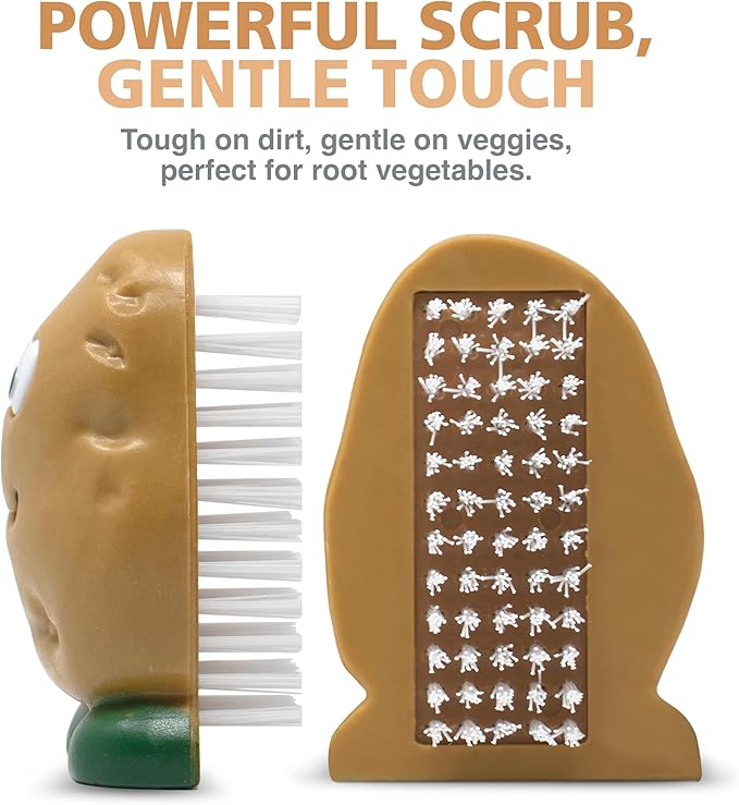 Joie Spud Dude Potato Brush, Vegetable and Fruit Scrubber, Produce Cleaner
