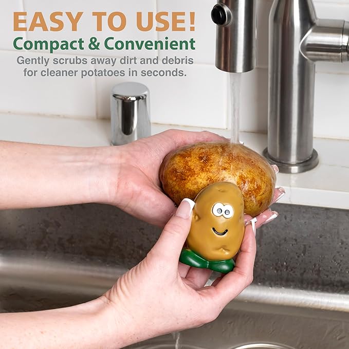 Joie Spud Dude Potato Brush, Vegetable and Fruit Scrubber, Produce Cleaner