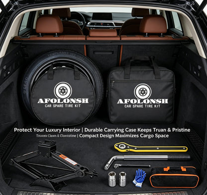 Spare Tire Kit Compatible with 2018-2026 BMW X7 (G07),155/80R19 Spare Wheel on 19x4 Rim | 28.7" Rolling Diameter | Includes Car Jack Kit & Tire Carrying Case (Except for M Sport, M Power models)