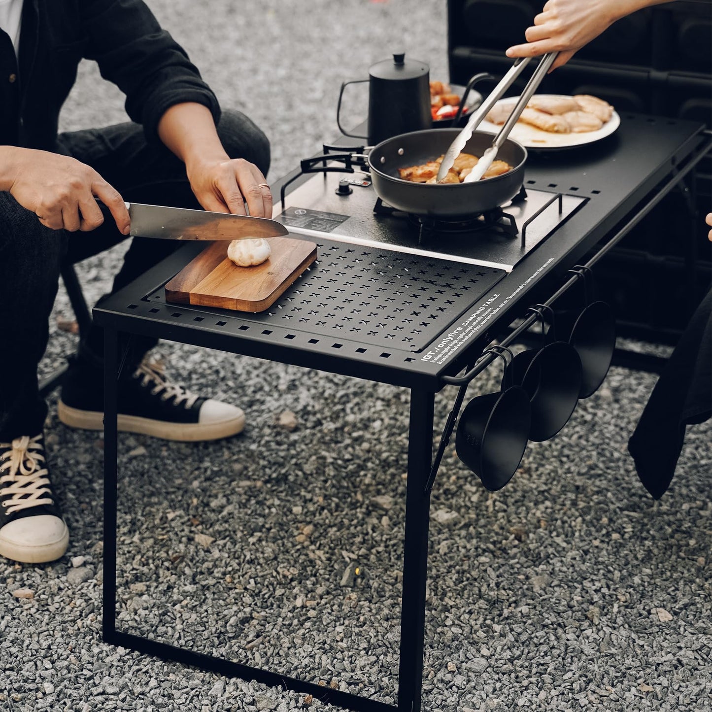 ONLYFIRE OUTDOOR LIVING IGT Camping Table Kit with Propane Gas Stove & Carry Bag, Portable Folding Camp Table, IGT Unit Combination Combo for Picnic, RV, Tailgating, Patio, Backyard, GS337