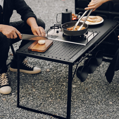 ONLYFIRE OUTDOOR LIVING IGT Camping Table Kit with Propane Gas Stove & Carry Bag, Portable Folding Camp Table, IGT Unit Combination Combo for Picnic, RV, Tailgating, Patio, Backyard, GS337