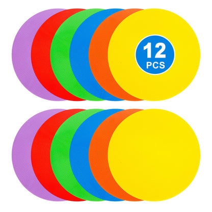 WildTracks 9 inch Spot Markers Flat Field Cones, Non Slip Rubber Agility Markers Flat Field Cones for Soccer Basketball Sports Speed Agility Training (24 pcs)