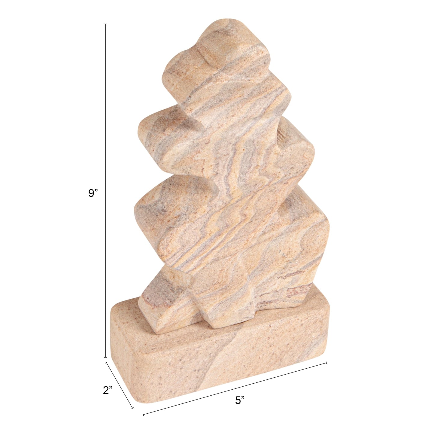 Bloomingville Teakwood Sandstone Décor, Natural