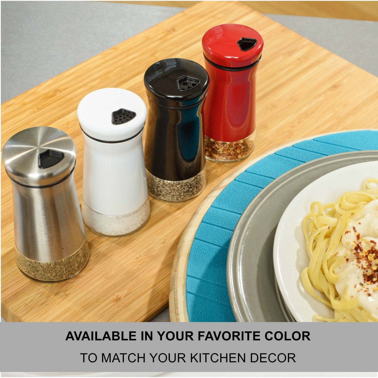 Salt and Pepper Shakers Set with Adjustable Pour Holes by CHEFVANTAGE - Bronze
