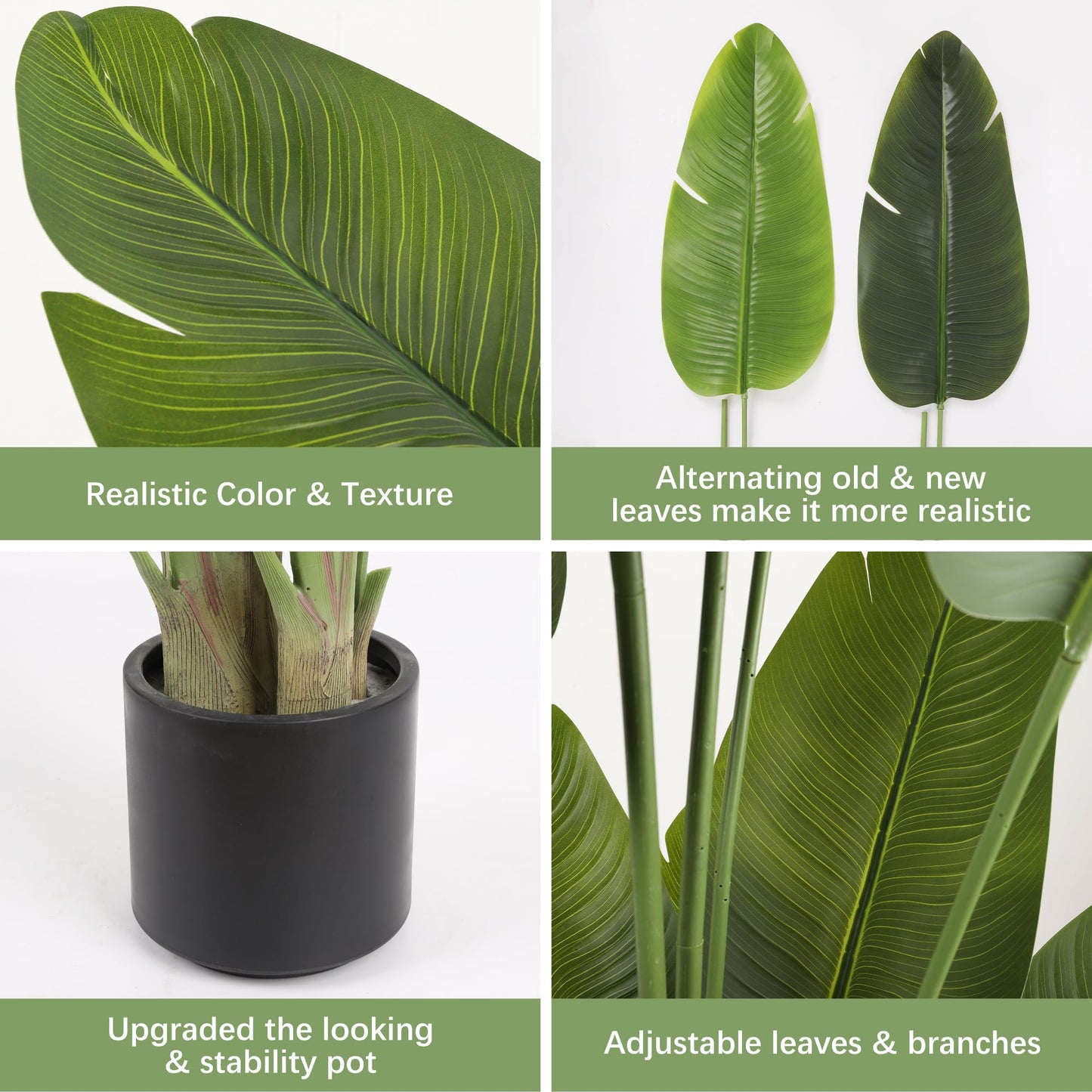 ProDeco Artificial Tree 6.6Ft Silk Bird of Paradise Large Big Fake Potted Plants Tall Faux Silk Floor Plants for Home Living Room Bedroom Office Decor Indoor Outdoor…