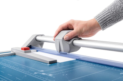 Dahle 552 Professional A3 Self-Sharpening Paper Trimmer, Dual Guide Bar, Automatic Clamp, Safety Protection Cutter, Blue