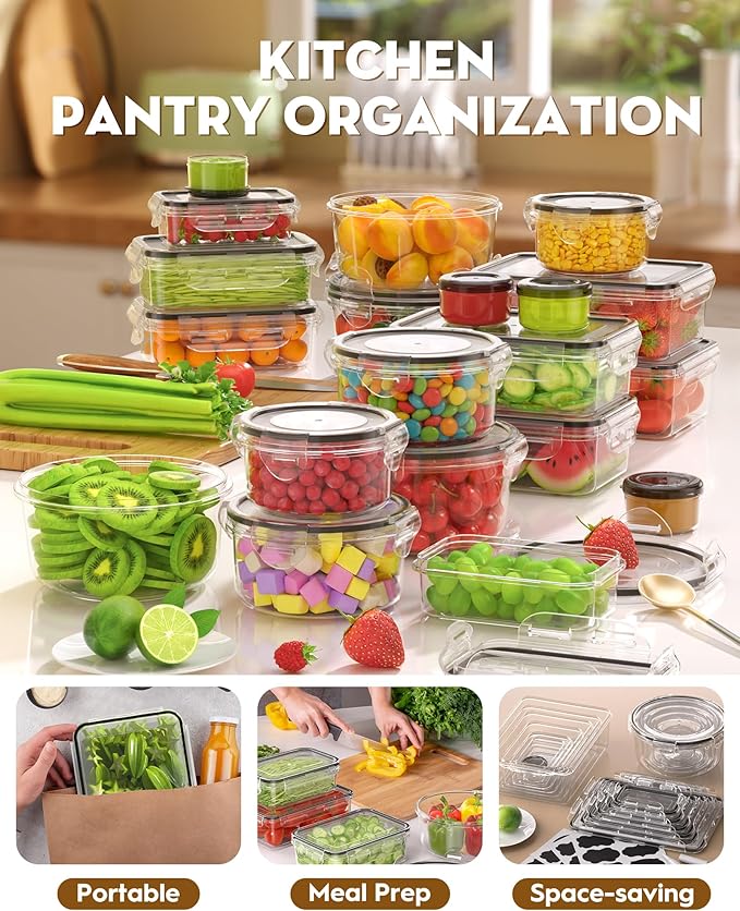 40 PCS Food Storage Containers