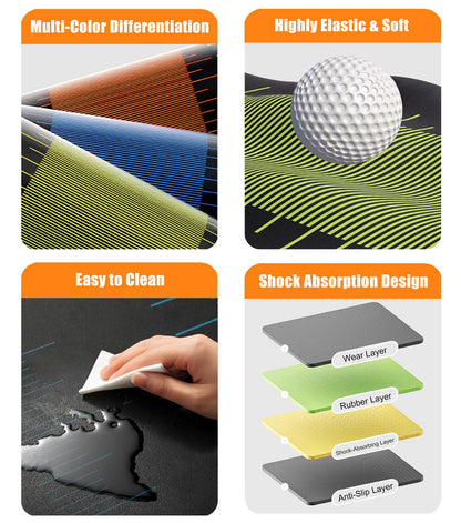 Standing Long Jump Mat, Non Slip Broad Jump Measurement Mat with Storage Bag, Sports Training Mats for Gym, School Athletics & Home Workout
