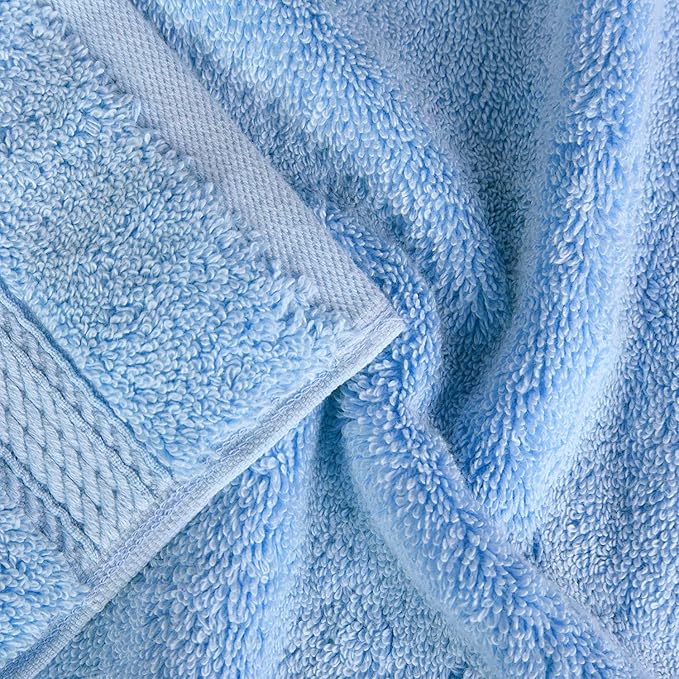SUPERIOR Egyptian Cotton Pile 8 Piece Towel Set, Includes 2 Bath, 2 Hand