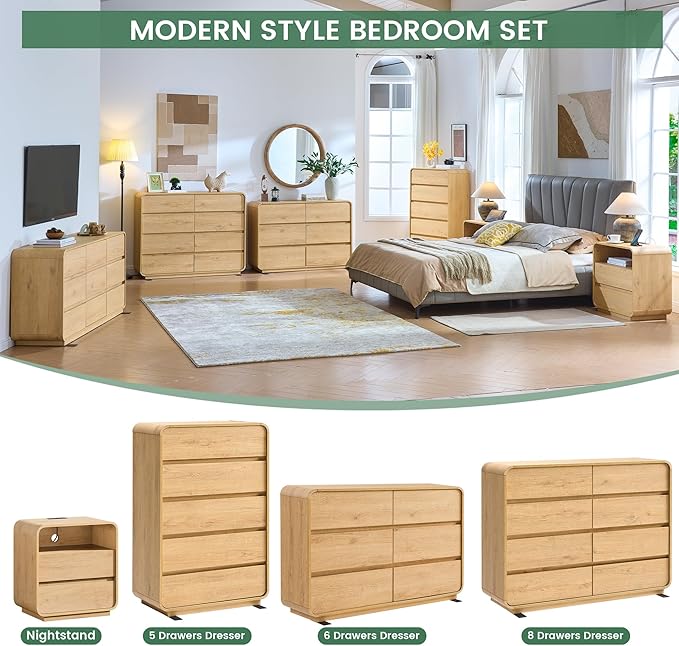 Standifurno 5 Drawer Dresser, Modern Dresser