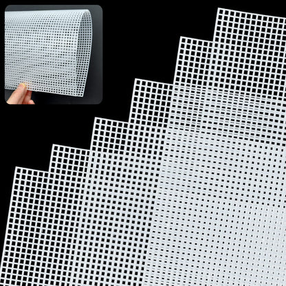 LYLIDIA 6PCS Plastic Canvas Sheets 6 Count Mesh for DIY Crafts, White Needlepoint Canvas for Embroidery, Crafting, Knit, Crochet Projects, Cross-Stitch, Bag Making