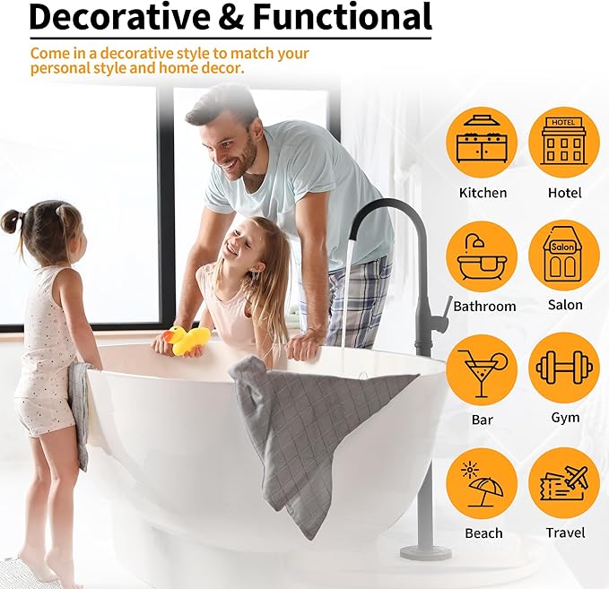 HOMERHYME Hand Towels for Bathroom, 24 Pack 25''*15'' Microfiber Grey Bath Hand