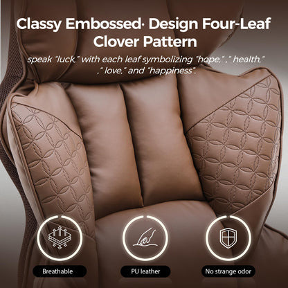 GTPLAYER Big and Tall Gaming Chair 400lbs Heavy Duty Office Chair with Foot Rest & Ergonomic Pocket Spring Lumbar Support, High Back 3D Saddle Shaped Cushion for Back Pain Relief, Brown