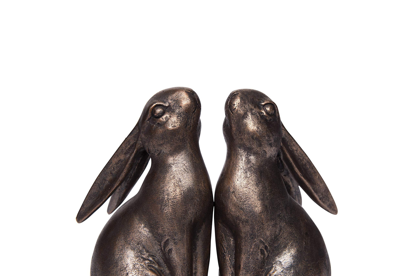 Creative Co-Op Decorative Resin Rabbit Bookends, Bronze