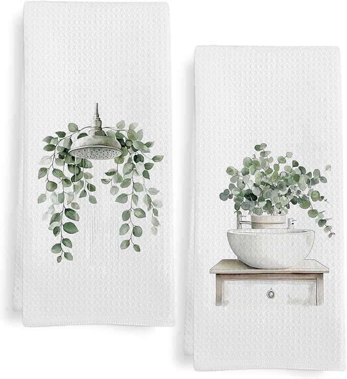 Sage Green Eucalyptus Hand Towels